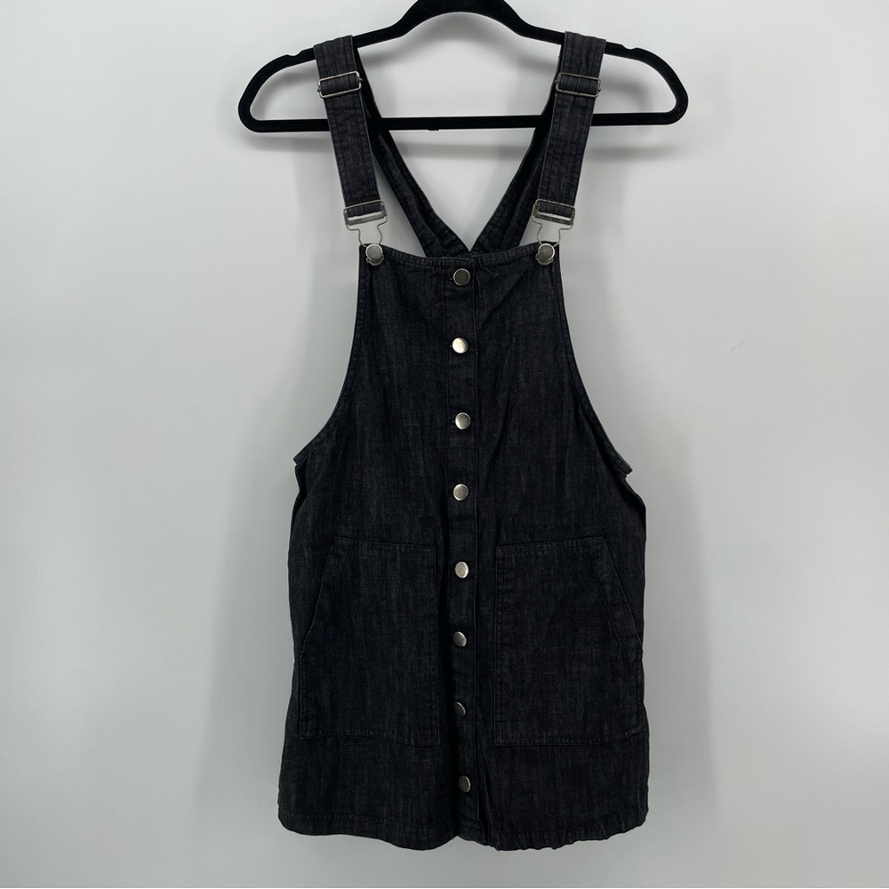 Francesca’s Collections Harper Heritage Overall Dress Gray Cotton M